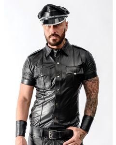 Mister B Leather Police Shirt Short Sleeves - buy online at www.misterb.com