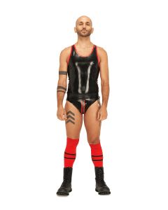 Mister B Rubber Muscle Shirt Black Red
