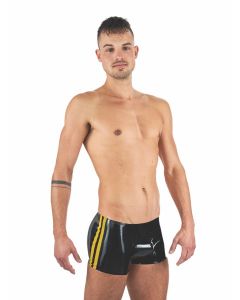 Mister B Rubber Trunks Black Yellow - buy online at www.misterb.com