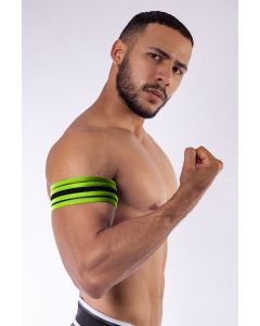 Mister B Neopreen Biceps Band - Zwart Neon Groen