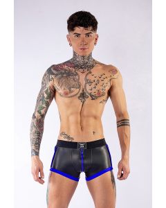 Mister B Neoprene Shorts 3 Way Full Zip Black Blue - buy online at www.misterb.com