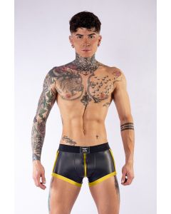Mister B Neoprene Shorts 3 Way Full Zip Black Yellow