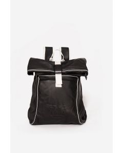 Mister B Leather Backpack - Black White - buy online at www.misterb.com