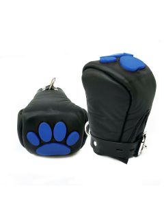 Mister B Leather Puppy Paws - Black Blue - buy online at www.misterb.com