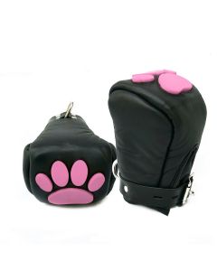 Mister B Leather Puppy Paws - Black Pink - buy online at www.misterb.com