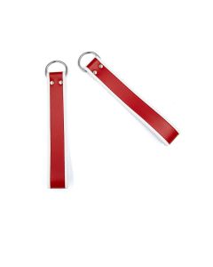 Mister B Ankle Sling Loops Red With White Piping
