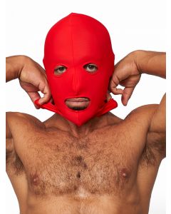 Mister B Lycra Hood Eyes and Mouth Open Red - buy online at www.misterb.com