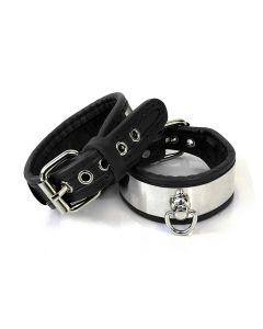 Mister B Wrist Cuffs with Stainless Steel Plate - buy online at www.misterb.com