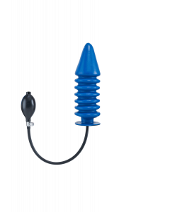 Inflatable Solid Ribbed Dildo - Blue XL - buy online at www.misterb.com