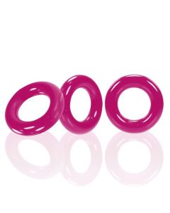 Oxballs WILLY RINGS 3-pack cockrings - Hot Pink