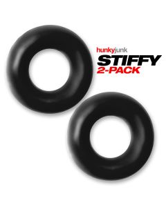 Oxballs STIFFY 2-pack Bulge Cockrings - Tar Ice