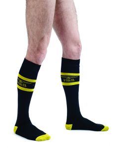 Mister B Fußball-Socken mit Hankycode gelb