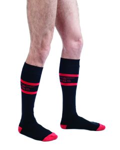 Mister B Fußball-Socken mit Hankycode rot