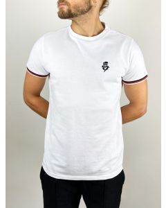 Master of the House T-Shirt Pique Leather - White
