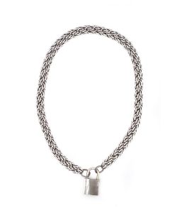 Halsband aus Kettenglieder „Twist“ rostfreier Stahl