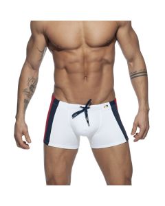 Addicted Swimwear Striped Boxer - White
