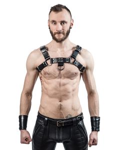 Mister B Leather Chest Harness Saddle Leather Black - buy online at www.misterb.com