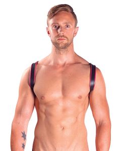 Mister B Leather Sling Harness Premium Red - buy online at www.misterb.com