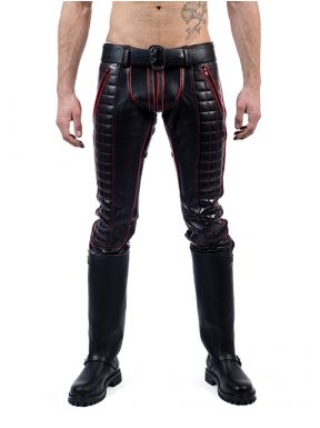 Mister B Leather Indicator Jeans Red Stitching-Piping - buy online at www.misterb.com
