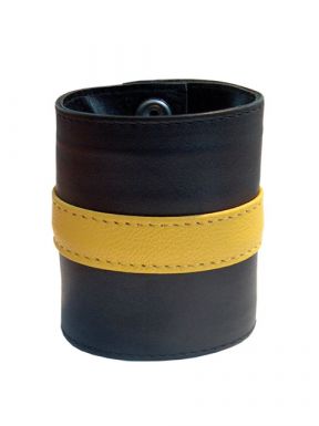 Mister B Leather Wrist Wallet Zip Yellow Stripe - buy online at www.misterb.com