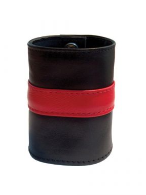 Mister B Leather Wrist Wallet Zip Red Stripe - buy online at www.misterb.com