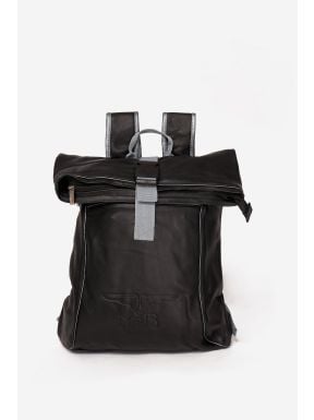 Mister B Leather Backpack - Black Grey - buy online at www.misterb.com