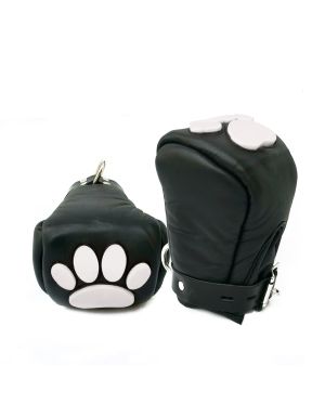 Mister B Leather Puppy Paws - Black White - buy online at www.misterb.com