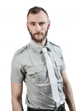 Mister B Sheep Leather Police Shirt Grey - buy online at www.misterb.com