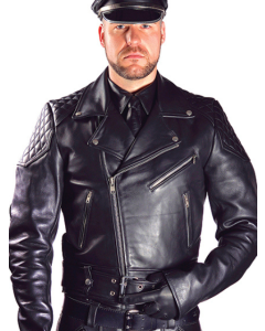Mister B Leather Jacket With Belt - buy online at www.misterb.com