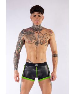 Mister B Neoprene Pouch Shorts Black Neon Green