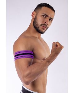 Mister B Neoprene Biceps Band Black Purple