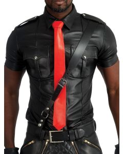 Mister B Leather Tie Stitched - Red - buy online at www.misterb.com
