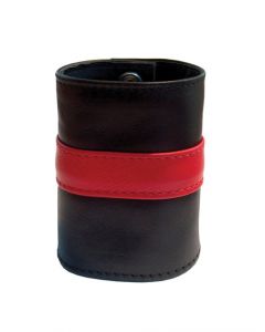 Mister B Leather Wrist Wallet Zip Red Stripe - buy online at www.misterb.com