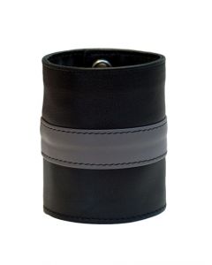 Mister B Leather Wrist Wallet Zip Grey Stripe - buy online at www.misterb.com