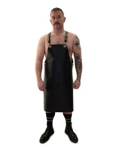 Mister B Leather Apron with Harness and Zipper