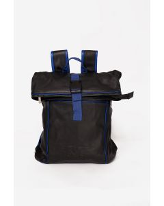 Mister B Leather Backpack - Black Blue - buy online at www.misterb.com