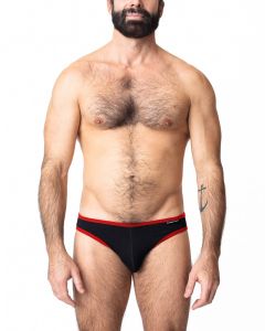 Nasty Pig Profile Lowrise Brief - Black Red