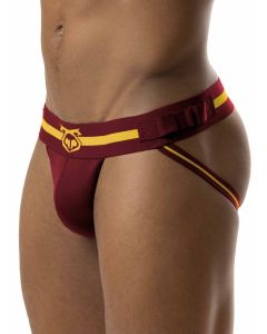 Nasty Pig Varsity Jock Strap - Burgundy Yellow