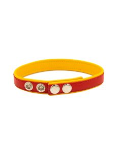 Mister B Leather Circuit Biceps Band - Red Yellow