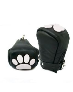 Mister B Leather Puppy Paws - Black White - buy online at www.misterb.com