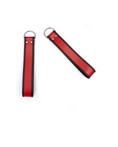 Mister B Ankle Sling Loops - Red With Black Piping