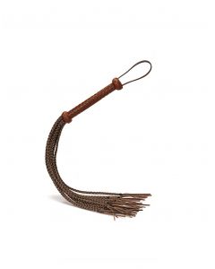 Liebe Seele - Leather Flogger with Strings - Black Brown