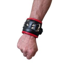 Mister B Essential Leather Lockable Wrist Restraints Black R