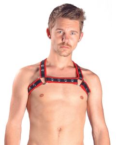 Mister B Leather X-Back Harness Premium Red - buy online at www.misterb.com