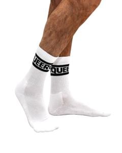 Mister B Crew Socks Queer White