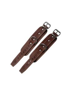 Mister B Leather Wrist Restraints Stitched - Dark Brown