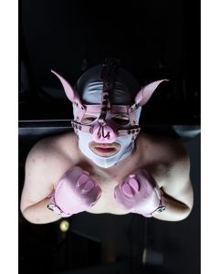 Mister B Leather Pig Head Harness Pink