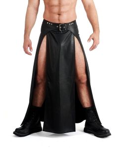 Mister B Leather Long Skirt