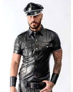 Mister B Sheep Leather Police Shirt Black