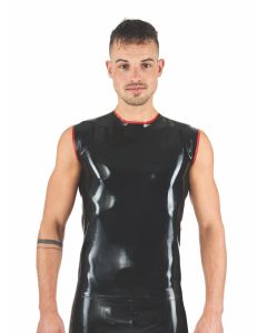 Mister B Rubber Sleeveless T-Shirt Black Red - buy online at www.misterb.com